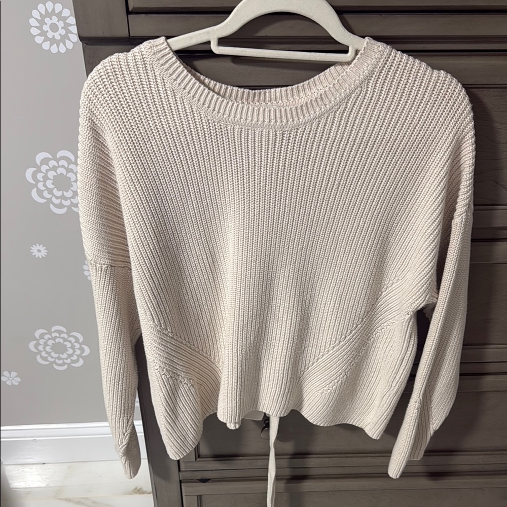 Lucky Brand Cream Crew Neck Sweater